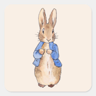 Peter the Rabbit Quadratischer Aufkleber