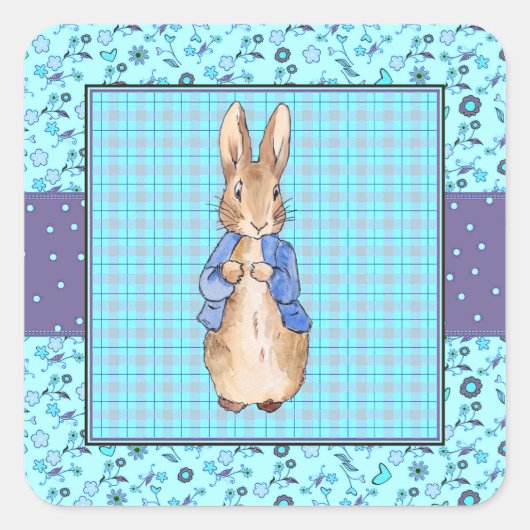 Peter the Rabbit Quadratischer Aufkleber (Vorderseite)