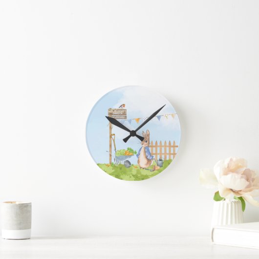 Peter the Rabbit Runde Wanduhr (Zuhause)
