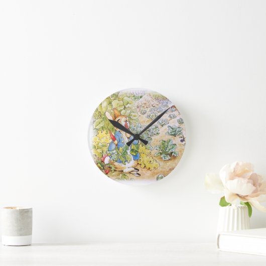 Peter the Rabbit Runde Wanduhr (Zuhause)