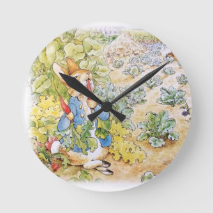 Peter the Rabbit Runde Wanduhr