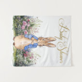 Peter the Rabbit seine Gartendusche Hintergrund Wandteppich (Vorderseite (Horizontal))