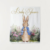 Peter the Rabbit seine Gartendusche Hintergrund Wandteppich (Vorderseite)