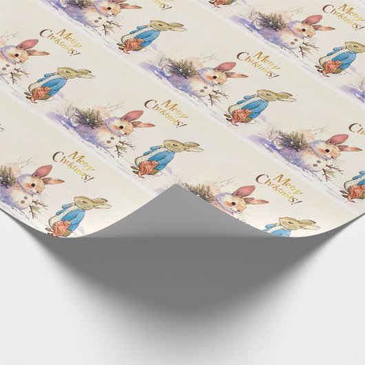 Peter the Rabbit & Snow Bunny Magic Geschenkpapier (Ecke)