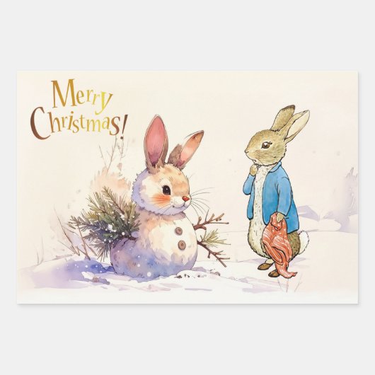 Peter the Rabbit & Snow Bunny Magic Geschenkpapier Set (Vorderseite 3)