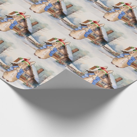 Peter the Rabbit Snowy Christmas Geschenkpapier (Ecke)
