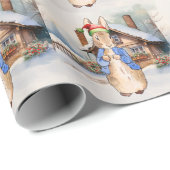 Peter the Rabbit Snowy Christmas Geschenkpapier (Rolleneckpunkt)