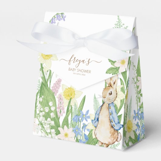 Peter the Rabbit Spring Blooms Blue Baby Dusche Geschenkschachtel (Vorderseite)