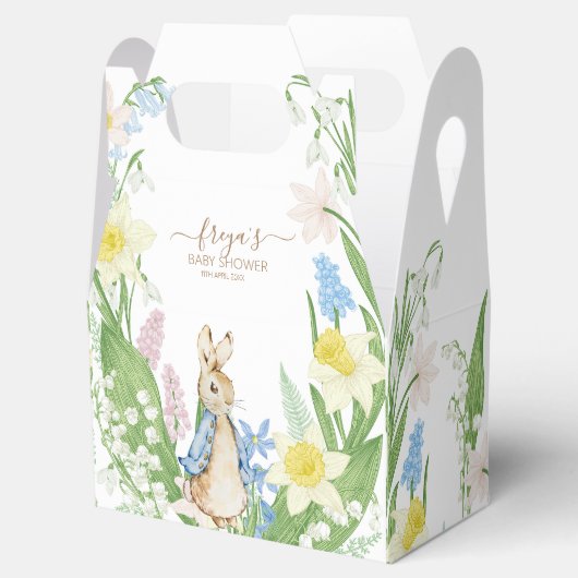 Peter the Rabbit Spring Blooms Blue Baby Dusche Geschenkschachtel (Geöffnet)