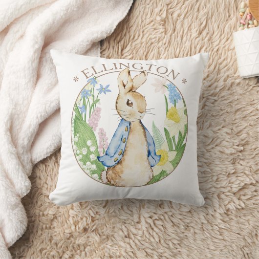 Peter the Rabbit Spring Blooms Blue Baby Dusche Kissen (Decke)