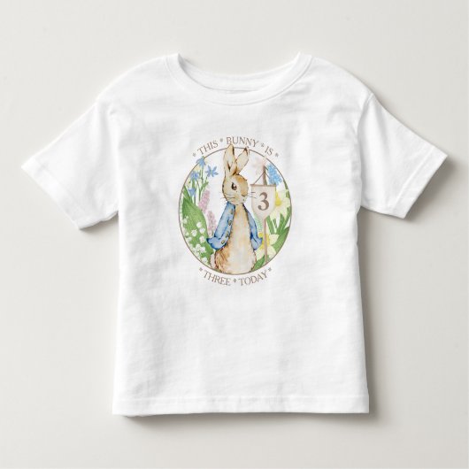 Peter the Rabbit Spring Blooms Blue Baby Dusche Kleinkind T-shirt (Vorderseite)