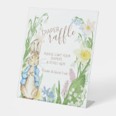 Peter the Rabbit Spring Blooms Blue Baby Dusche Sockelschild (Vorderseite)