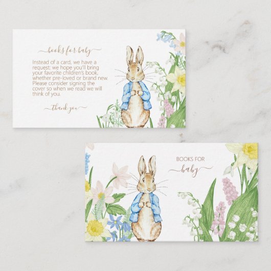 Peter the Rabbit Spring Blooms Easter Baby Shooter Begleitkarte (Vorne/Hinten)