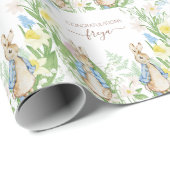 Peter the Rabbit Spring Blooms Easter Baby Shooter Geschenkpapier (Rolleneckpunkt)
