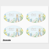 Peter the Rabbit Spring Blooms Easter Baby Shooter Ovaler Aufkleber (Blatt)