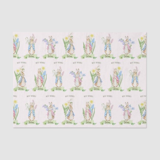 Peter the Rabbit Spring Blooms Easter Baby Shooter Seidenpapier (Vorderseite)