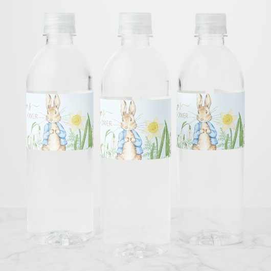 Peter the Rabbit Spring Blooms Easter Baby Shooter Wasserflaschenetikett (Flaschen)
