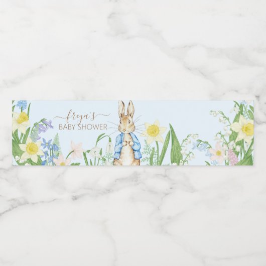 Peter the Rabbit Spring Blooms Easter Baby Shooter Wasserflaschenetikett (Einzelnes Label)