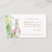 Peter the Rabbit Spring Blooms Pink Baby Dusche Begleitkarte (Vorderseite)