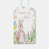 Peter the Rabbit Spring Blooms Pink Baby Dusche Geschenkanhänger (Vorderseite)