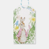 Peter the Rabbit Spring Blooms Pink Baby Dusche Geschenkanhänger (Rückseite)