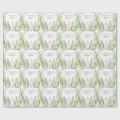 Peter the Rabbit Spring Blooms Pink Baby Dusche Geschenkpapier (Flach)