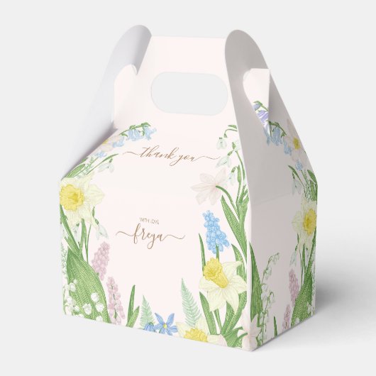 Peter the Rabbit Spring Blooms Pink Baby Dusche Geschenkschachtel (Rückseite)