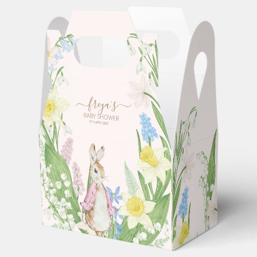 Peter the Rabbit Spring Blooms Pink Baby Dusche Geschenkschachtel (Geöffnet)