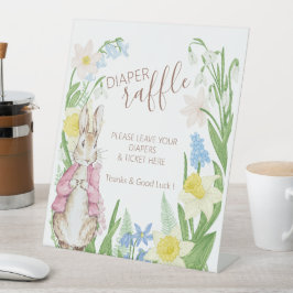 Peter the Rabbit Spring Blooms Pink Baby Dusche Sockelschild