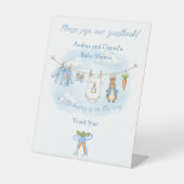 Peter the Rabbit Unterzeichnen unser Gästebuchabel Sockelschild (Vorderseite)