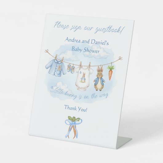 Peter the Rabbit Unterzeichnen unser Gästebuchabel Sockelschild (Vorderseite)
