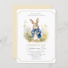 Peter The Rabbit Watercolor Geburtstag Einladung