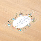 Peter the Rabbit Wildblume Baby Dusche Acryl Acryleinladungen (Ablage )