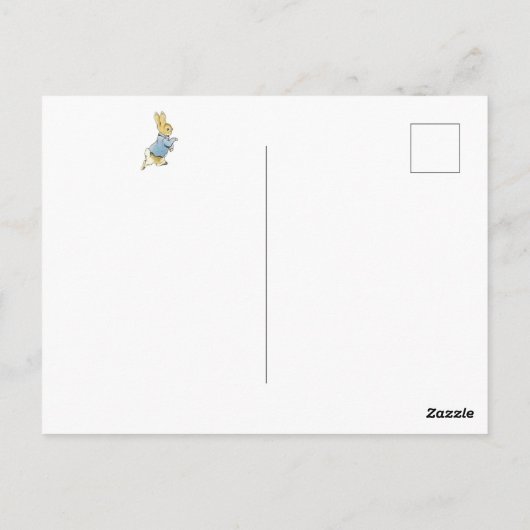 Peter the Rabbit Wildblume Baby Shower Postkarte (Rückseite)