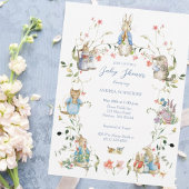 Peter the Rabbit Wildblume Baby Shower Postkarte