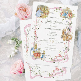 Peter the Rabbit Wildblume Ribbon Baby Shower Einladung