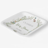 Peter the Rabbit Wildblume Watercolor Babydusche Pappteller (Gewinkelt)