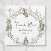 Peter the Rabbit Wildflower Baby Shower Thanks  Geschenkanhänger (Vorderseite)