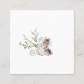 Peter the Rabbit Wildflower QR Code Quadratische Visitenkarte (Rückseite)