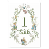 Peter the Rabbit Wildflower Table Number Tischnummer (Vorderseite)