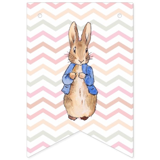 Peter the Rabbit Zig Zag & Spots Muster Wimpelkette (Erste Fahne)