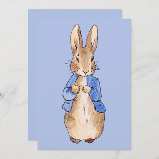 Peter über den blauen Hintergrund Einladung (Vorne/Hinten)