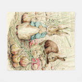 Peter und Benjamin Gather Onions von Beatrix Potte Fleecedecke (Vorderseite (Horizontal))