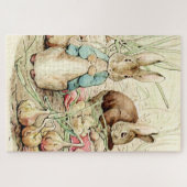 Peter und Benjamin Gather Onions von Beatrix Potte Puzzle (Horizontal)