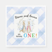 Peter und Flopsy drehen ONE Serviette (Vorderseite)