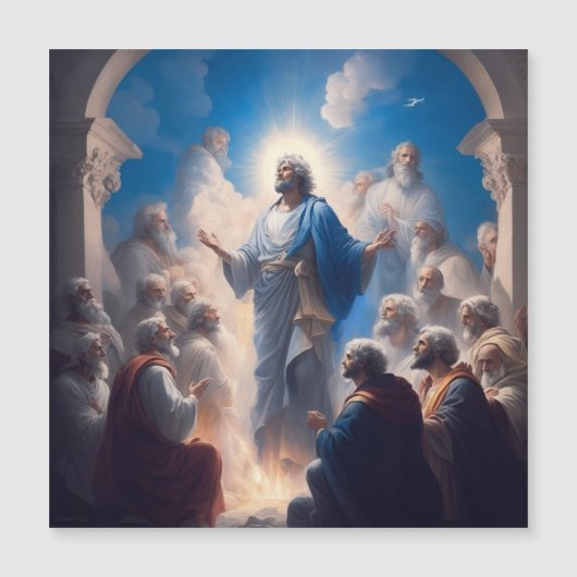 Peter unter seinen Anhängern Magnetkarte (Vorderseite)