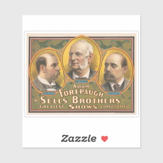 Peter verkauft, Adam Forepaugh und Lewis verkauft Aufkleber (Blatt)