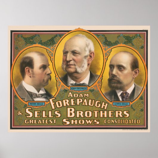 Peter verkauft, Adam Forepaugh und Lewis verkauft Poster (Vorne)