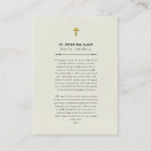 Peter von Aleut Orthodox Christliche Gebetskarte Platzkarte (Rückseite)