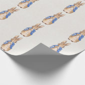 Peter vor grauem Leinenhintergrund Geschenkpapier (Ecke)